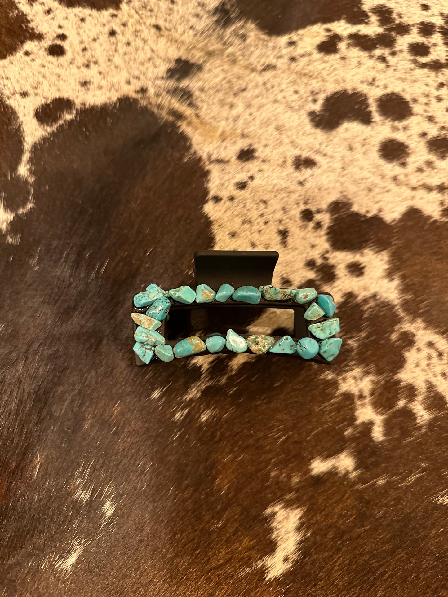 Turquoise stone claw clip (medium)